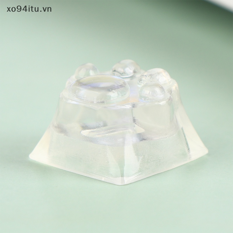 Xoitu 1 Nút Bàn Phím Cơ Trong Suốt Hình Chân Mèo Dễ Thương diy
