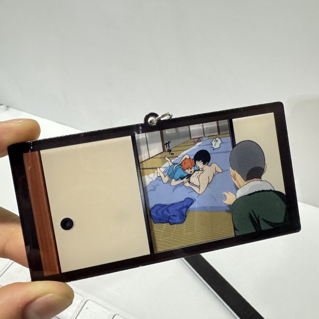 Ere1 anime haikyuu!! Móc Chìa Khóa Bằng acrylic Hình Hoạt Hình hinata shouyou tobio Kyyama