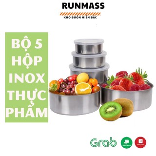 [SALE SỐC] Bộ 5 hộp đựng thực phẩm inox