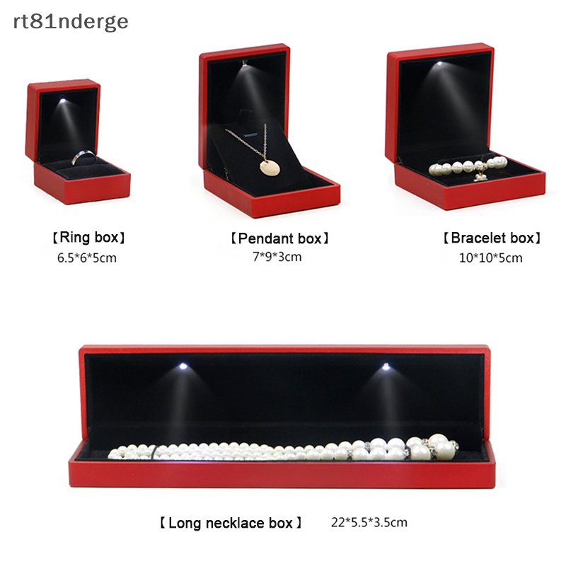 Ge Hộp Đựng Trang Sức Vòng Cổ / Nhẫn Có Đèn led