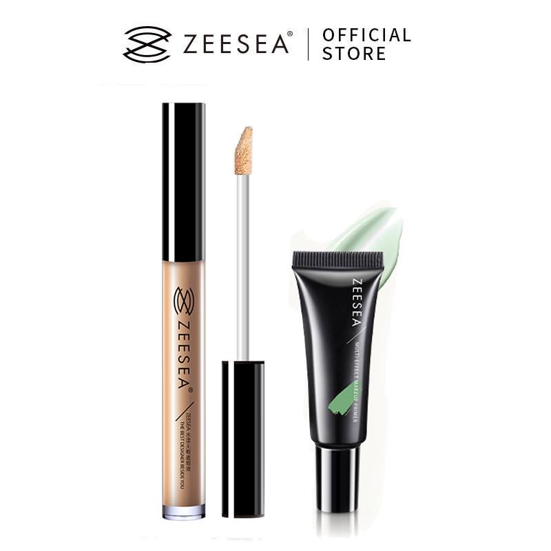 ZEESEA Kem Lót + Kem Che Khuyết Điểm Toàn Diện Dưỡng Ẩm Làm Sáng Da 3 Màu Tùy Chọn 10g