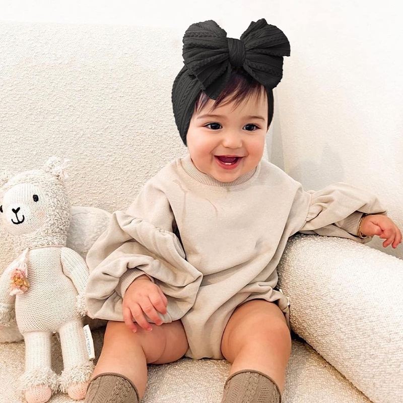 Băng Đô Vải nylon Co Giãn Đính Nơ Xinh Xắn Cho Bé Gái