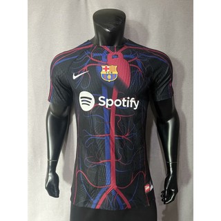Áo thun jersey tay ngắn phiên bản đặc biệt màu đen barcelona 2324 phiên bản đặc biệt