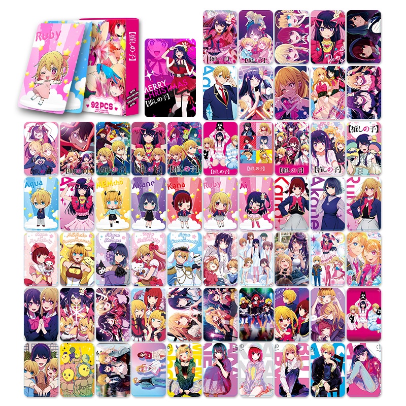 OSHI NO KO Photocard Lomo Card Postcard Stickers thẻ 60 chiếc + nhãn dán 32 chiếc