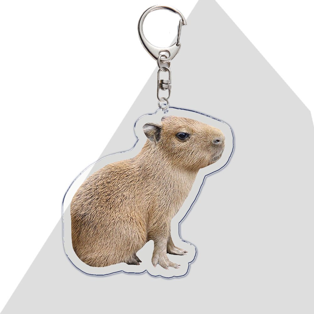 Móc khóa Cute Cartoon Animal Capybara Acrylic Hoạt Hình Động Vật Dễ Thương