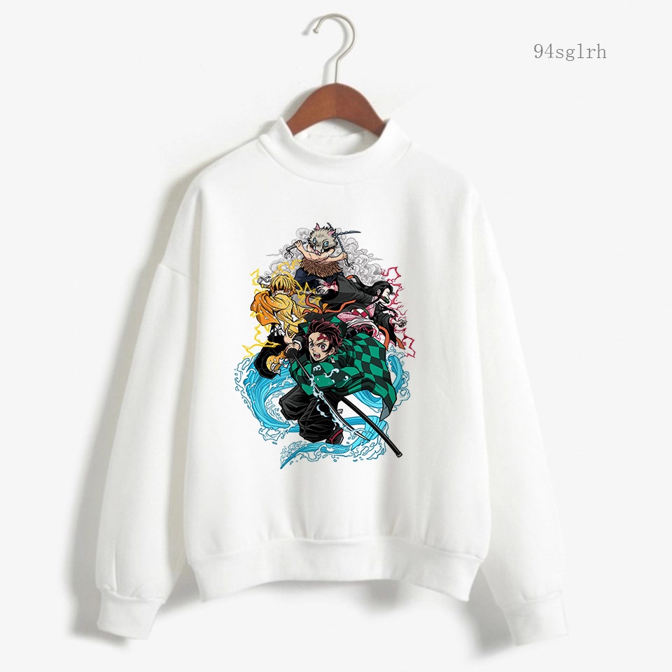 Demon slayer Áo hoodie unisex Ngoại Cỡ kimetsu no yaiba Giữ Ấm Mùa Thu Đông Phong Cách harajuku Giản Dị