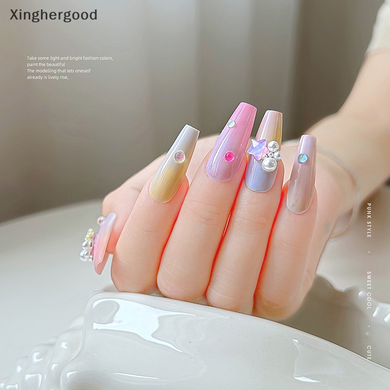 Xinghergood Set 2 Hộp Phụ Kiện Trang Trí Móng Nghệ Thuật 3d Hình Ngôi Sao Nhiều Màu Sắc xinghergood diy xhg
