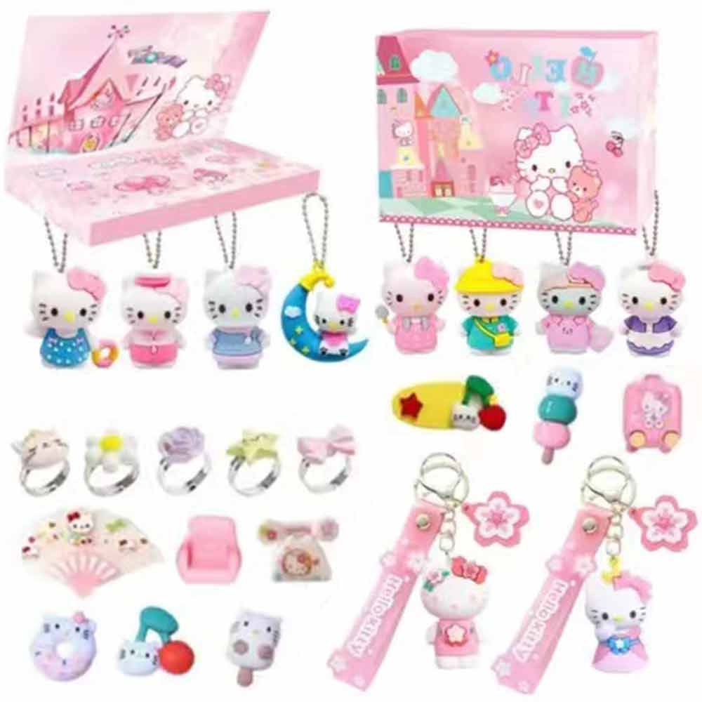 24Days Christmas Hello Kitty Figure Countdown Advent Calendar 2024 Surprise Gift