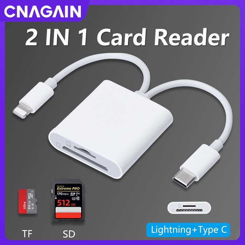 Đầu Đọc Thẻ Nhớ Tốc Độ Cao 2 Trong 1 Cho iphone 15 / 14 / 13promax / ipad air / macbook / android