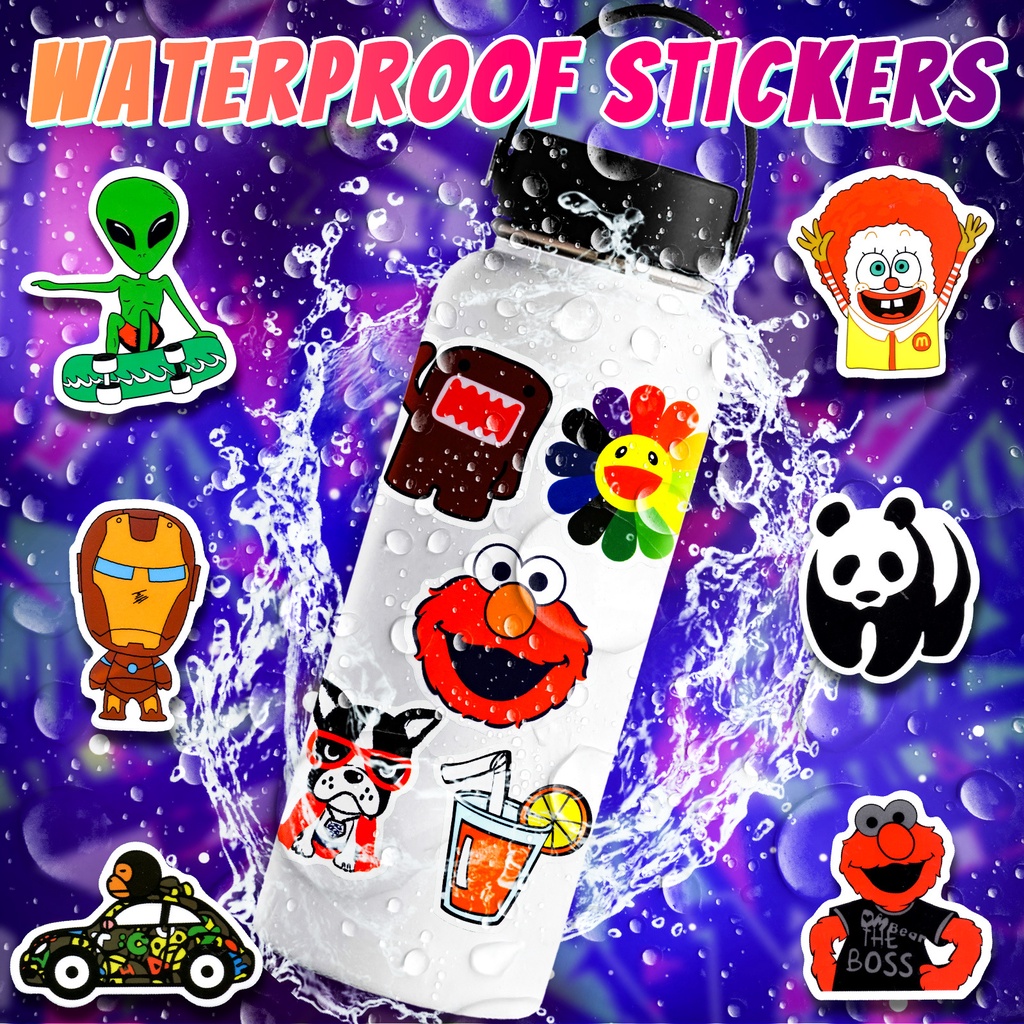 Bộ 300 / 200 / 100 / 50 Miếng Dán Chống Thấm Nước Họa Tiết graffiti Hợp Thời Trang Trang Trí Nón Bảo Hiểm