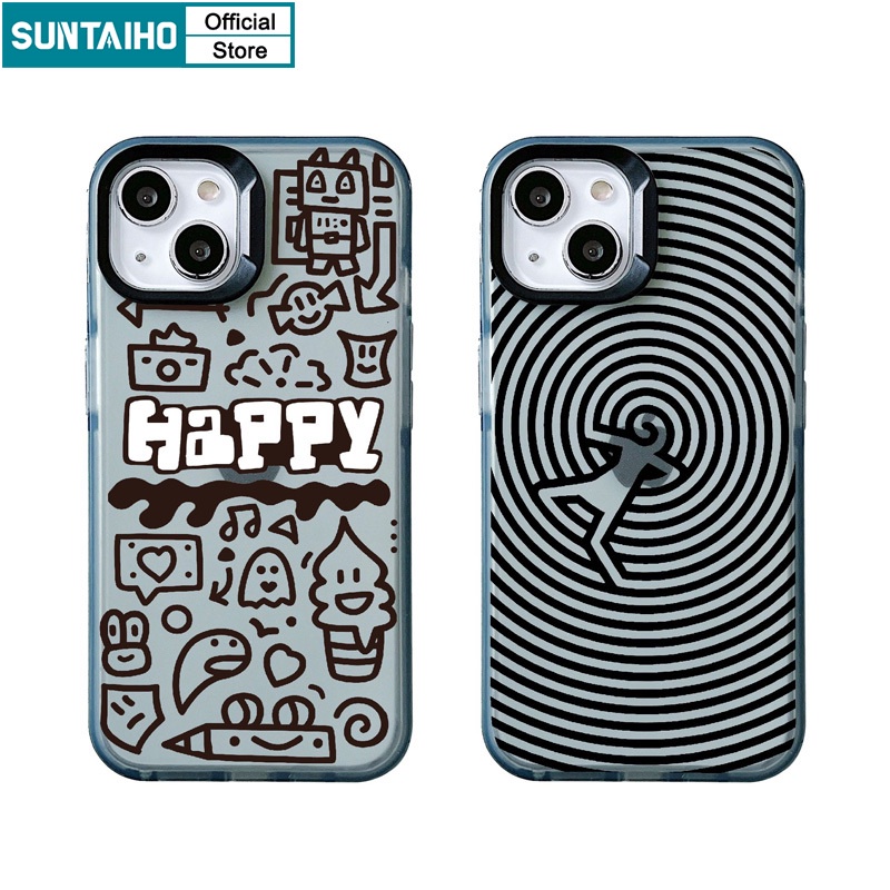 Suntaiho Ốp Điện Thoại tpu silicon Mềm Cao Cấp Hình Xoắn Ốc graffiti Cho iphone 15 14 12 13 11 pro max ip 7 8 plus x xs xr xs max