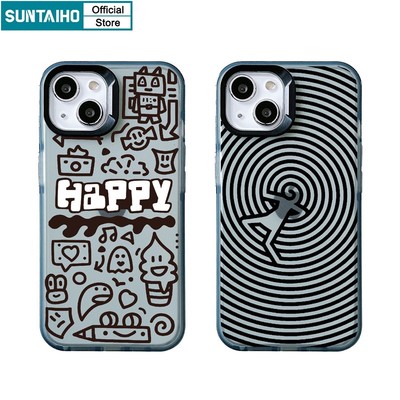 Suntaiho Ốp Điện Thoại tpu silicon Mềm Cao Cấp Hình Xoắn Ốc graffiti Cho iphone 15 14 12 13 11 pro max ip 7 8 plus x xs xr xs max