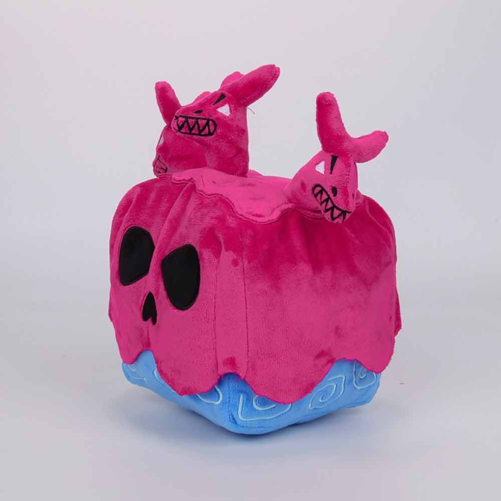 Humey 15cm Blox Fruits Game Plush Toy Roblox Pet Simulator Plush Doll Fruit Leopard Pattern Box Plush Toy Soft Stuffed Fruits Toy