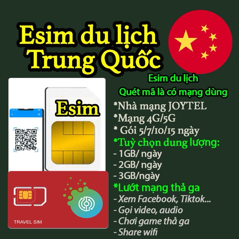 -𝐌𝐨𝐨𝐌𝐨𝐨- Sim du lịch Trung Quốc. Chỉ bán esim du lịch Trung Quốc. Đa dạng gói cước