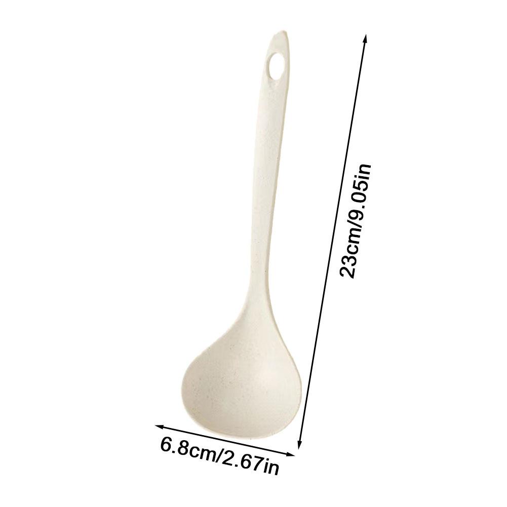 Muỗng Múc Canh Bằng Lúa Mạch Dày Dặn Tay Cầm Dài q5d7