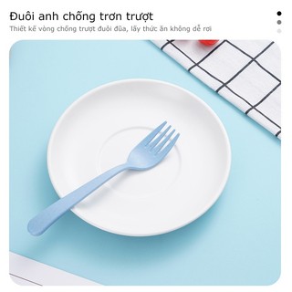 Bộ Đũa Thìa Dĩa Làm Từ Thân Lúa Mạch-INGRI