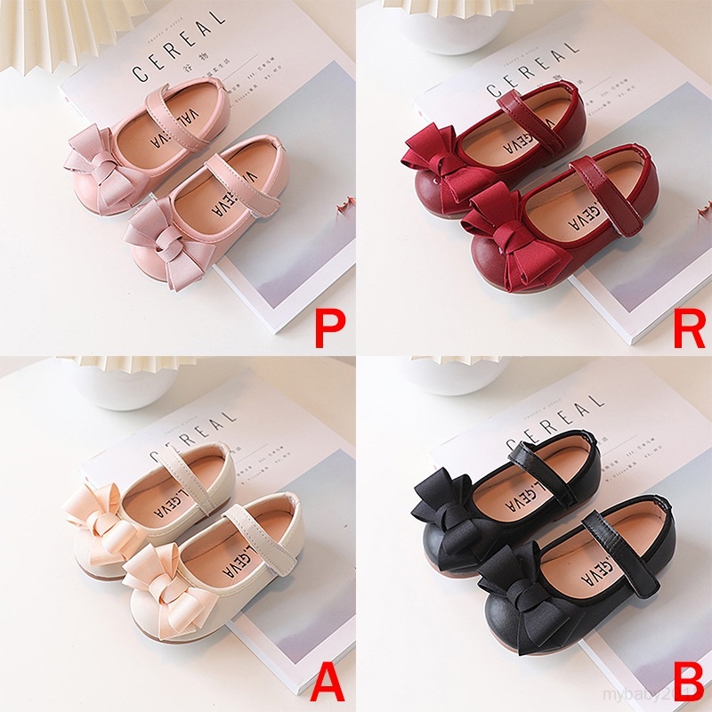 Giày Búp Bê Đế Mềm Chống Trượt Đính Nơ Xinh Xắn Cho Bé Gái
