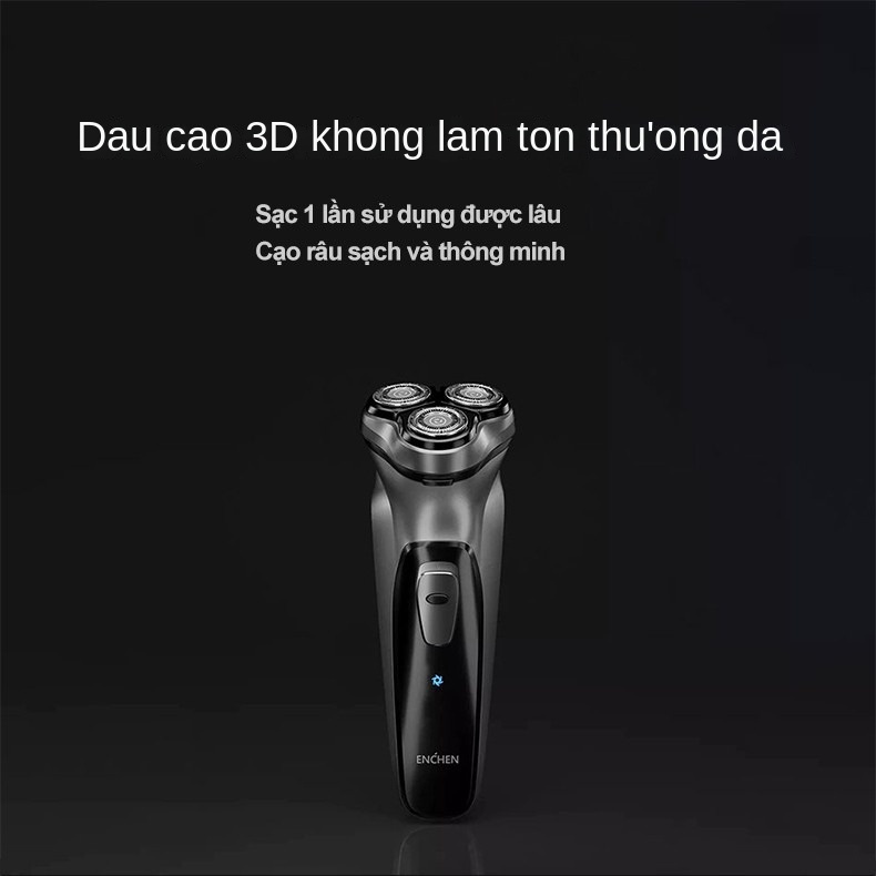 Máy cạo râu Enchen BlackStone , lưỡi cạo nổi 3D ôm mặt, Pin sạc siêu bền ABSHOP365