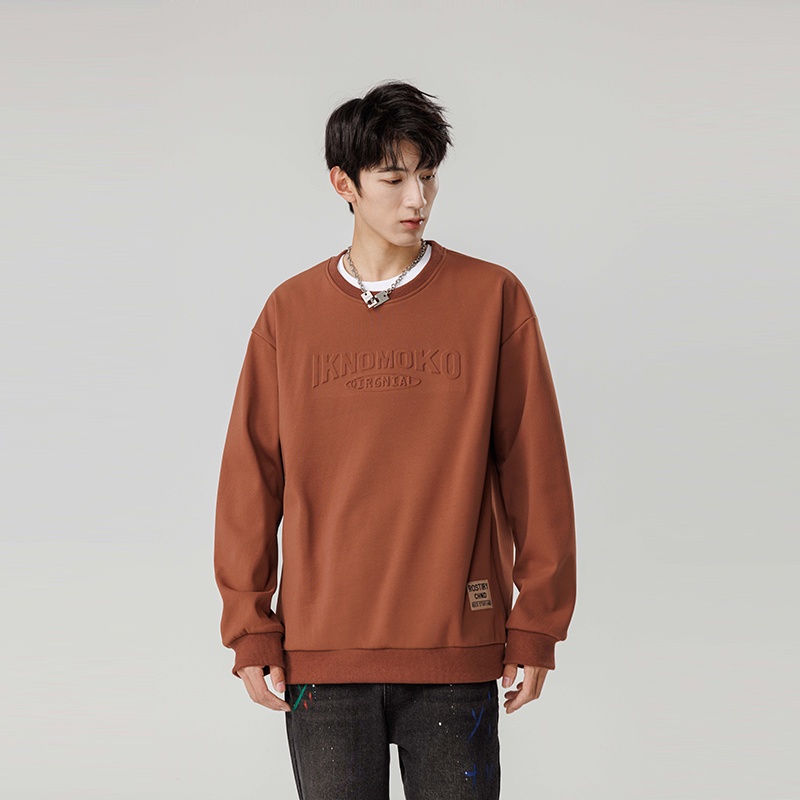 Áo Thun Nam Tay Dài Cổ Tròn Dáng Rộng Thời Trang Mùa Thu Size m-8xl
