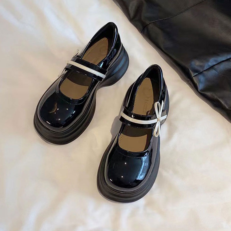Giày Lười Đế Dày Phong Cách Anh Quốc Thời Trang Mới Cho Nữ shizhibao mary jane