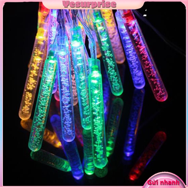 Yesurprise Dây Đèn Led 20 Bóng Chống Nước Trang Trí Giáng Sinh Chạy Bằng Năng Lượng Mặt Trời