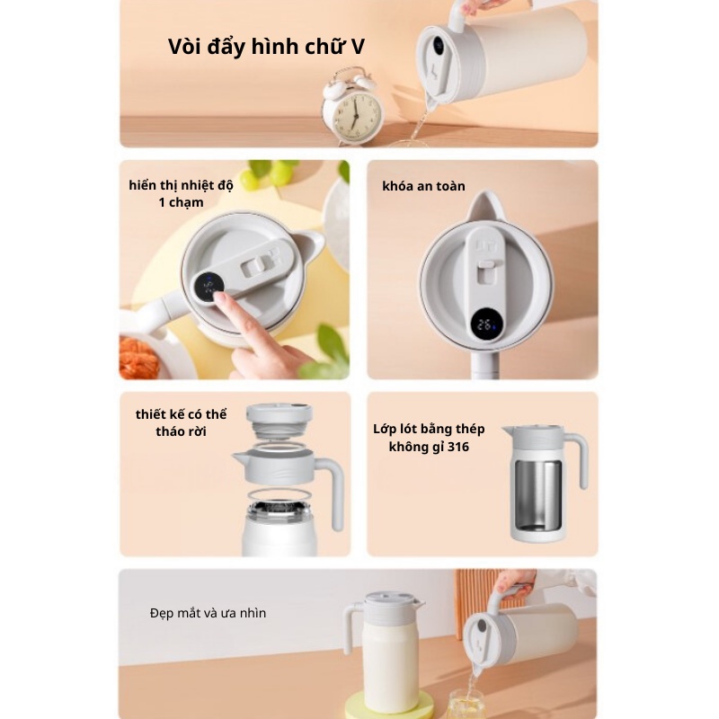 Bình nước giữ nhiệt Xiaomi Quange 1.5L - Bảo hành 3 tháng - Shop zmistore