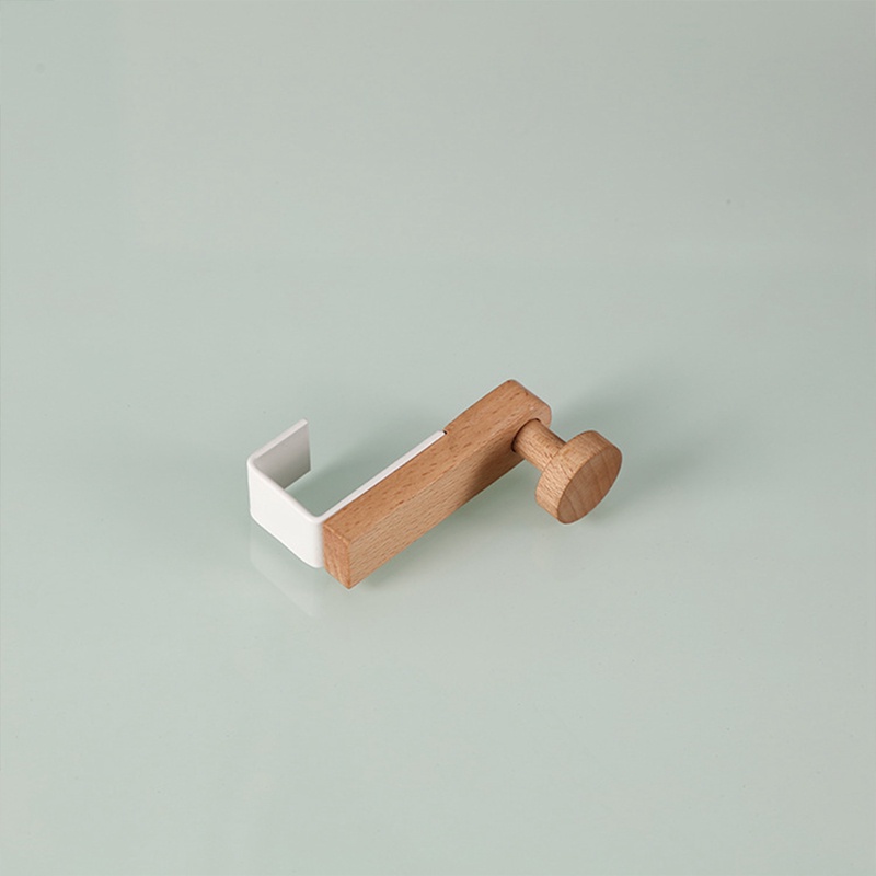 Móc Treo Đồ Bằng Sắt Và Gỗ Tiện Dụng Cho Gia Đình