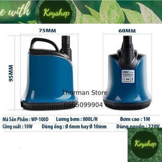 Bơm chìm hút cặn đáy bơm chìm sobo wp 100d 7w - 560lit/h