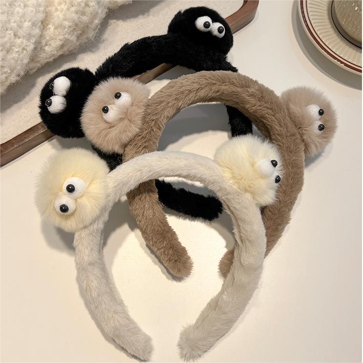 Băng Đô Rửa Mặt Chống Trượt Hình Đôi Mắt To Bằng Lông Nhung Dễ Thương Xinh Xắn 2024