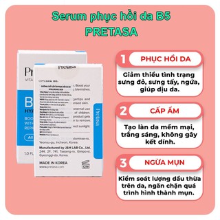 Serum Cấp Ẩm Phục Hồi Da Pretasa B5 30ml