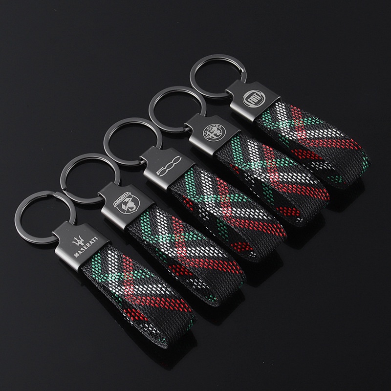 Móc Chìa Khóa Bằng Vải oxford Hình Bọ Cạp Cho fiat 500 abarth logo zerocento 1100