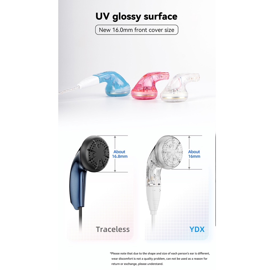 Nicehck Tai Nghe Chơi Game ydx 14.8mm 0.78mm 2pin Chất Lượng Cao