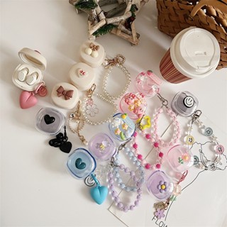 Cho Baseus Bowie WM01 WM02 Case ốp tai ng Vỏ Bảo Vệ Hộp Sạc Tai Nghe Họa Tiết Hoa / Mặt Cười Tinh Tế DIY