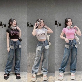 Áo Thun Croptop in Chữ , Chất Thun Co Giãn Tốt