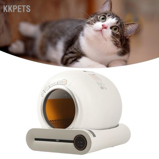 KKPETS Hộp đựng rác mèo tự động Dung tích 9L Cảm biến hồng ngoại Điều khiển ứng dụng Tự sàng lọc thông minh cho gia đình trong nhà 100‑240V