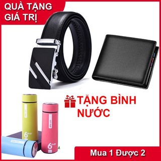 Bộ 3 Thắt lưng da nam 2VX-Ví da nam thời trang-Tặng bình giữ nhiệt 6UOP