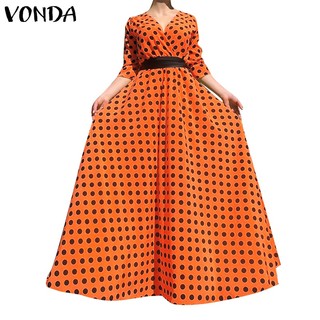 Đầm Không Tay Cổ Chữ V Màu Trơn Họa Tiết Chấm Bi Phong Cách Vintage Dành Cho Nữ