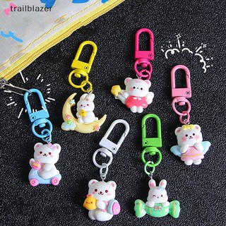Móc chìa khóa mini hình động vật dễ thương dành cho cặp đôi