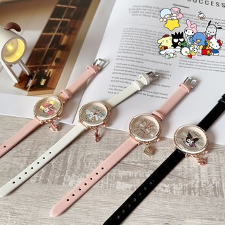 Đồng hồ điện tử mặt hình sanrio kuromi melody / hello kitty / cinnamon dog cho bé gái