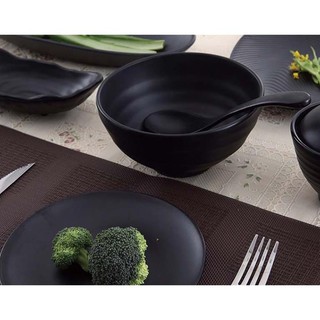 Bát cơm, chén nhựa melamine màu đen, nâu cao cấp Việt Nhật