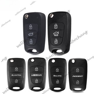 Vỏ chìa khóa điều khiển từ xa 3 nút cho hyundai i20 i30 ix35 i35 accent solaris avante elantra verma