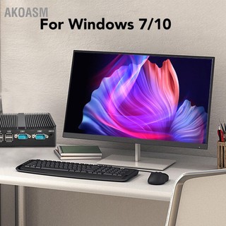AKOASM Máy tính mini CPU J4125 DDR4 8G công nghiệp không quạt có cổng LAN Gigabit kép Chống bụi cho Windows 7 10 Mini PC 100‑240V