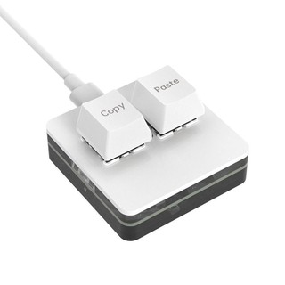 Taylor1 Bàn phím Mini 2 tùy chỉnh, Bàn phím dán sao chép công tắc màu đỏ Acrylic, Trao đổi nóng Giao diện Mini Type-c Chìa khóa cơ 2 phím Bàn phím Mini Văn phòng