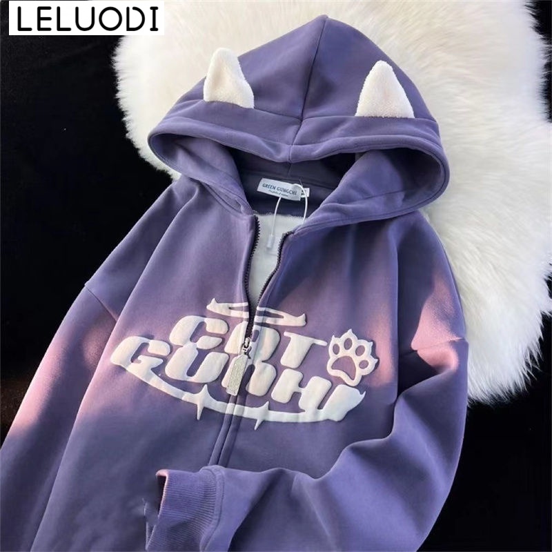LELUODI Áo Khoác hoodie áo khoác áo hoodie  A28J12L