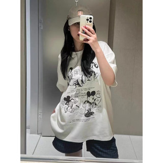 Mới 100% cotton Phong Cách Hàn Quốc Thời Trang Hàng Sẵn Có Nữ Mùa Hè Tay Ngắn Áo Quần Áo Cổ Tròn Tee Áo