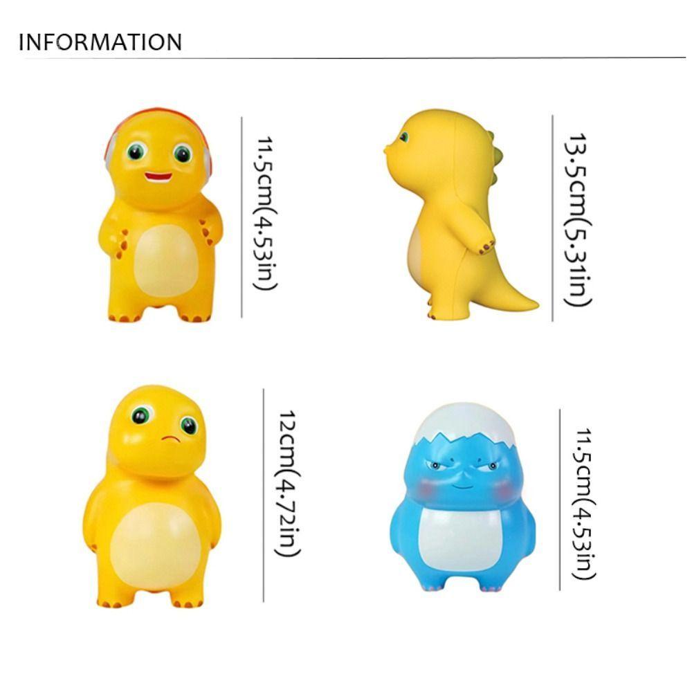 Đồ Chơi Con Quay Hình Khủng Long Màu Vàng Hoạt Hình Đàn Hồi Mềm Mại