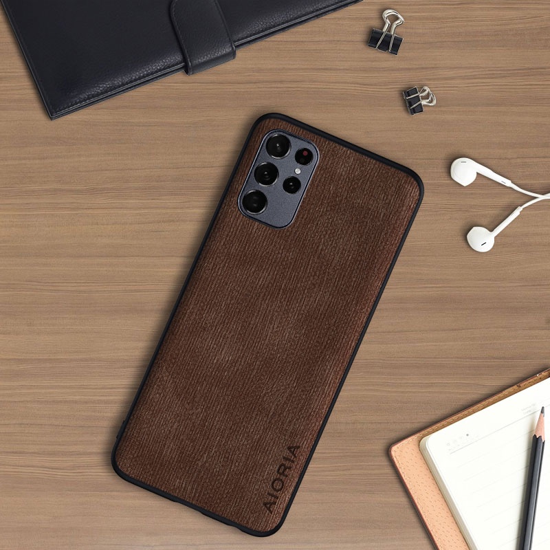 Ốp Bao Da Điện Thoại Họa Tiết Vân Gỗ Cho samsung galaxy s22 plus ultra samsung galaxy s22 ultra Ốp