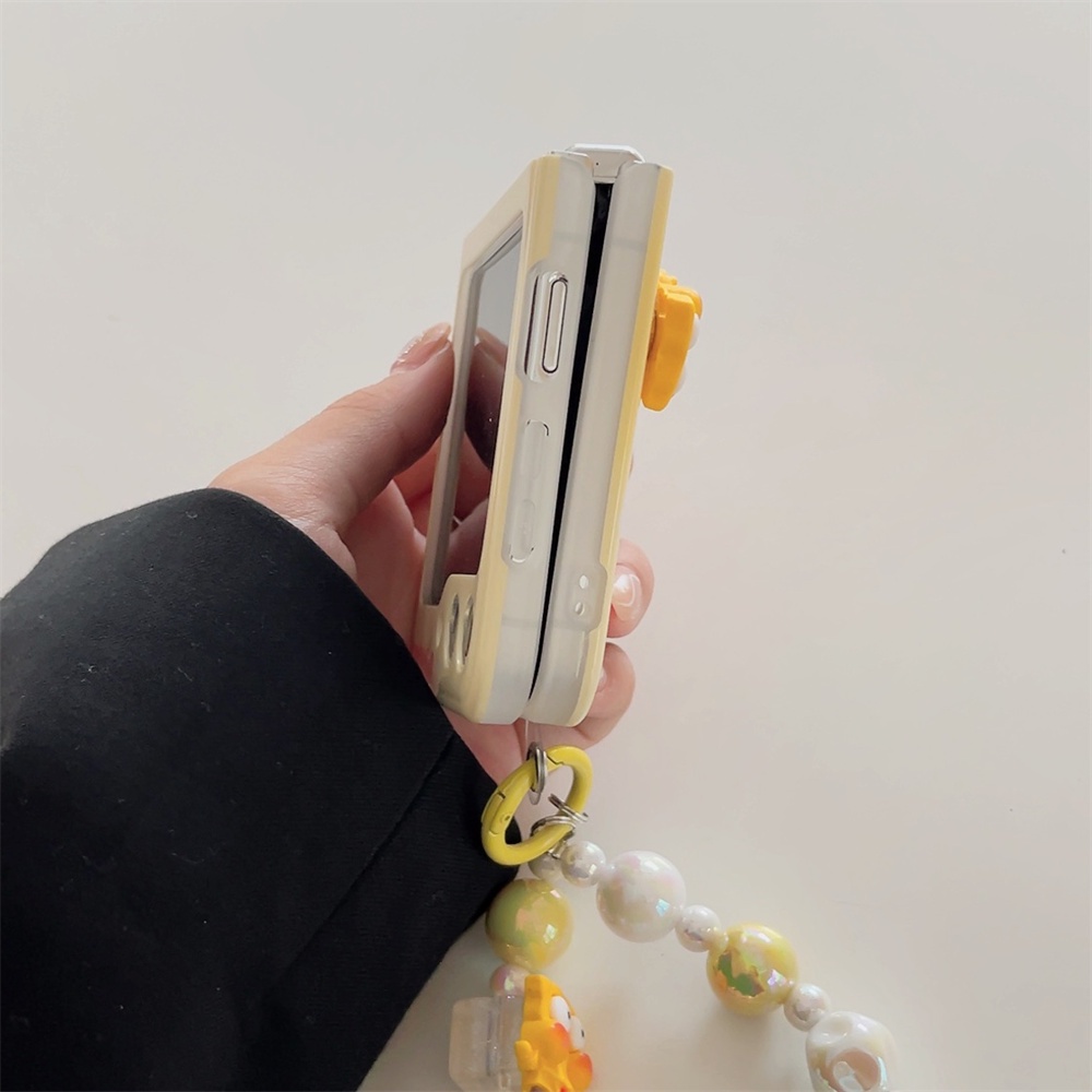 Bao Da Điện Thoại silicon Mềm Họa Tiết Hoạt Hình 3d Cho samsung galaxy z flip 3 z flip 4 z flip5 5g Ốp