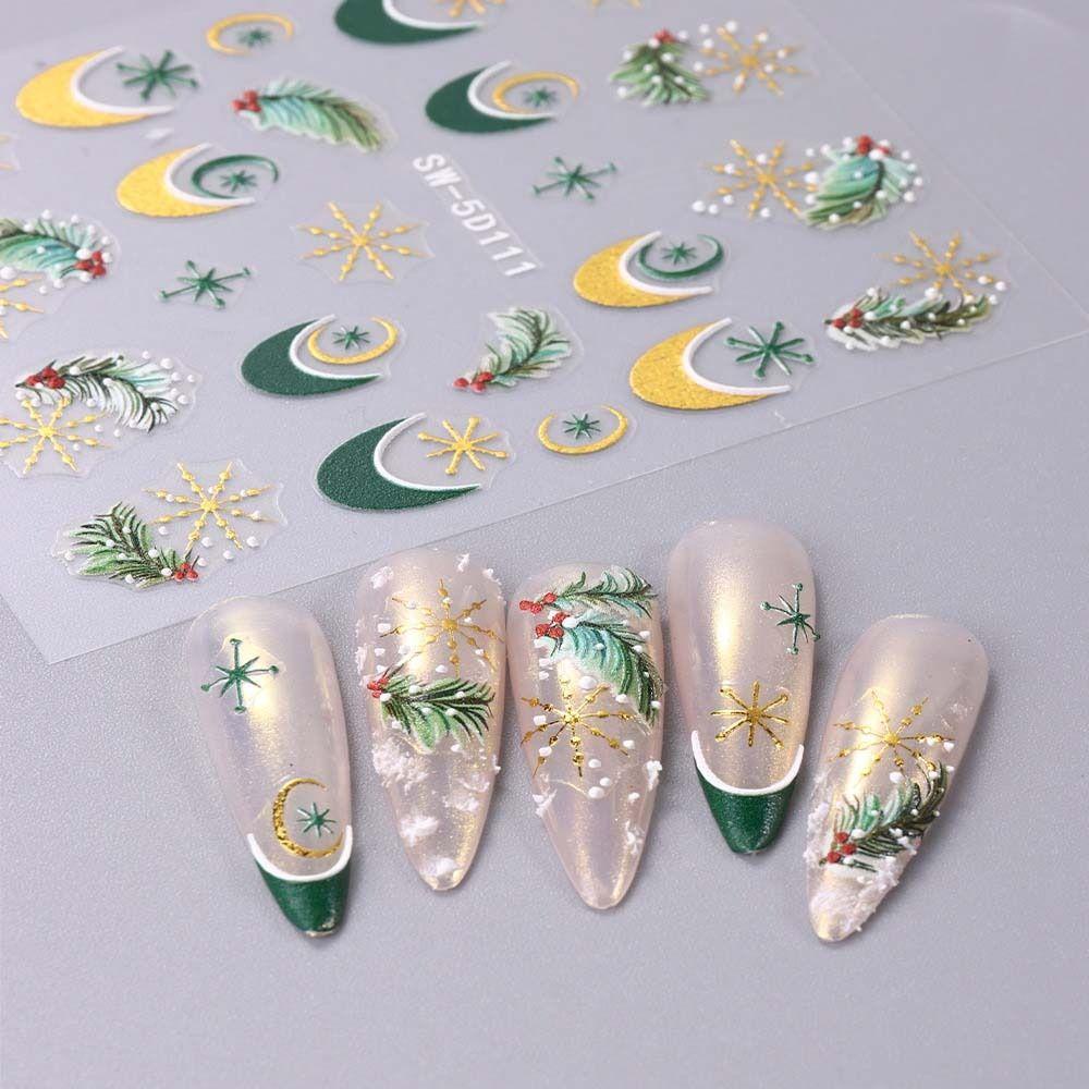 Lombar Miếng Dán Móng Tay Hình Hoa Tuyết Nơ Hồng Giáng Sinh Nhật Bản Phụ Kiện Cho Nữ diy charms