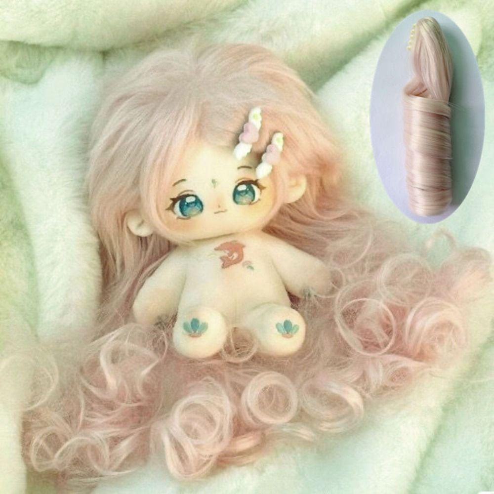 （Chỉ có một cái đuôi ngựa, không có búp bê） đuôi ngựa với mái tóc xoăn dài 20 cm DIY